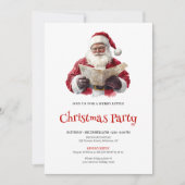 Festive Santa Claus Watercolor Christmas Party  Kaart (Voorkant)