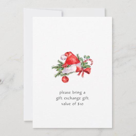 Festive Santa Hat Merry-kerstfeest Kaart (Achterkant)