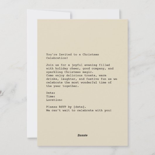 Festive Santa Holiday Cheers Feestdagenkaart (Achterkant)