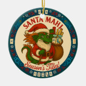Festive Santa Mahj Ornament  (Voorkant)