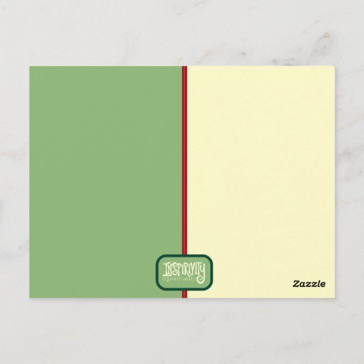 Festive Santa Presents Believe Inspirivity  Briefkaart (Achterkant)