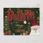 Festive Santa Presents Believe Inspirivity  Briefkaart (Voorkant)