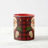 Festive Santa Zipper | Plaid Christmas Drinkware Mok (Midden)