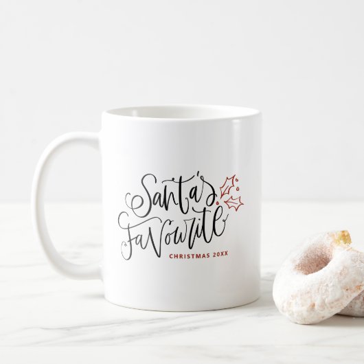 Festive Santa's favoriete kerstbriefing Koffiemok (Met donut)