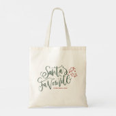 Festive Santa's favoriete kerstbriefing Tote Bag (Achterkant)