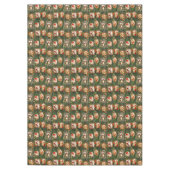 Festive  Santas in  Lijsten met Holly Tafelkleed (Voorkant)