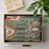 Festive Santas in Lijsten met Holly Tissuepapier (Geschenk)