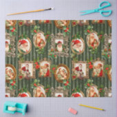 Festive Santas in Lijsten met Holly Tissuepapier (Craft)