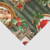 Festive Santas in Lijsten met Holly Tissuepapier (Detail)