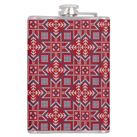 Festive Scandinavian Sweater Pattern Heupfles (Achterkant)