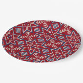 Festive Scandinavian Sweater Pattern Papieren Bordje (Gekanteld)