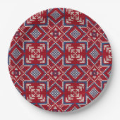 Festive Scandinavian Sweater Pattern Papieren Bordje (Voorkant)