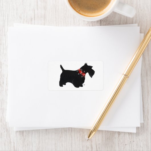 Festive Scottie Stickers! Etiket (Insitu)