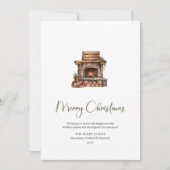 Festive Script Font Cozy Christmas Greeting Card Feestdagenkaart (Voorkant)