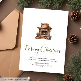 Festive Script Font Cozy Christmas Greeting Card Feestdagenkaart