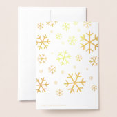 Festive Script Love Peace Join with Snowflakes Folie Kaarten (Met envelop)