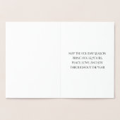 Festive Script Love Peace Join with Snowflakes Folie Kaarten (Binnen)