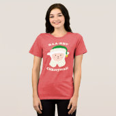 Festive Sheep Says Baa-rry Christmas! Tri-Blend Shirt (Voorkant volledig)