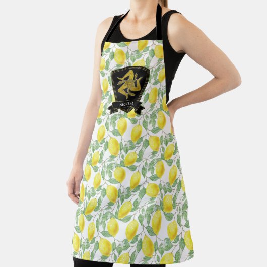 Festive Sicilian Trinacria personaliseren Schort (Insitu)