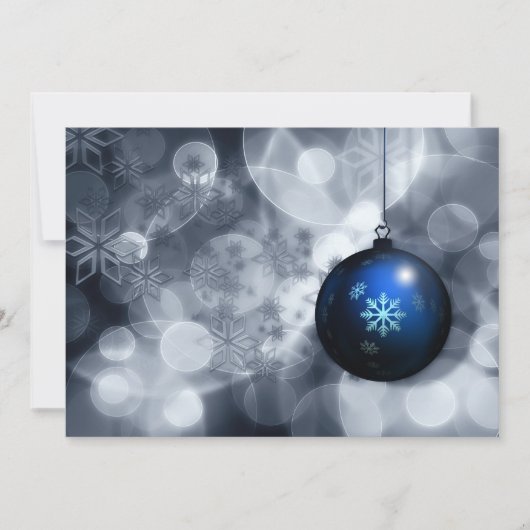 Festive Silver en Blue Business feestdagen Card Feestdagenkaart (Voorkant)