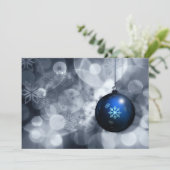 Festive Silver en Blue Business feestdagen Card Feestdagenkaart (Staand voorkant)