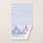 Festive Silver-kerstballen op sneeuw Bad Handdoek (Handdoek)