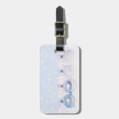 Festive Silver-kerstballen op sneeuw Bagagelabel (Voorkant verticaal)