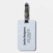 Festive Silver-kerstballen op sneeuw Bagagelabel (Achterkant verticaal)