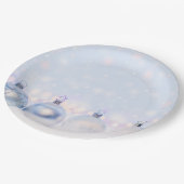 Festive Silver-kerstballen op sneeuw Papieren Bordje