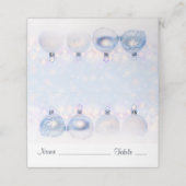 Festive Silver-kerstballen op sneeuw Plaatskaartje (Buitenkant ongevouwen)