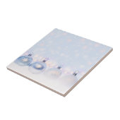 Festive Silver-kerstballen op sneeuw Tegeltje (Zijkant)