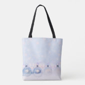 Festive Silver-kerstballen op sneeuw Tote Bag (Achterkant)
