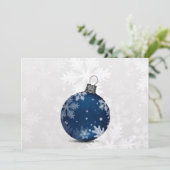 Festive Silver Navy Blue Business vakantie Card Feestdagenkaart (Staand voorkant)