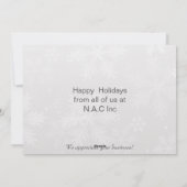 Festive Silver Navy Blue Business vakantie Card Feestdagenkaart (Achterkant)