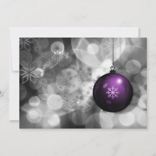 Festive Silver paarse Business feestdagen Card Feestdagenkaart (Voorkant)