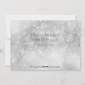 Festive Silver paarse Business feestdagen Card Feestdagenkaart (Achterkant)