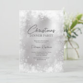 Festive Silver White Sneeuwelegant kerst Kaart (Staand voorkant)