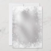 Festive Silver White Sneeuwelegant kerst Kaart (Achterkant)