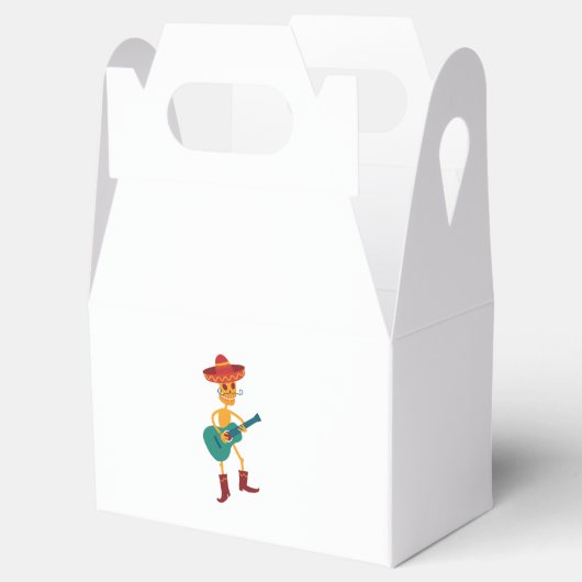 Festive Skeleton Guitar Player Bedankdoosjes (Geopend)