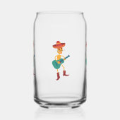 Festive Skeleton Guitar Player Blikvorm Glas (Links)