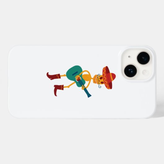 Festive Skeleton Guitar Player Case-Mate iPhone Case (Achterkant (horizontaal))