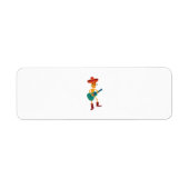 Festive Skeleton Guitar Player Etiket (Voorkant)