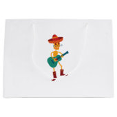 Festive Skeleton Guitar Player Groot Cadeauzakje (Voorkant)