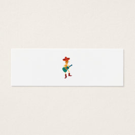 Festive Skeleton Guitar Player Mini Visitekaartjes