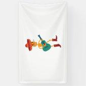 Festive Skeleton Guitar Player Spandoek (Verticaal)