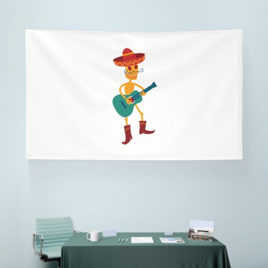 Festive Skeleton Guitar Player Spandoek (Beurs)