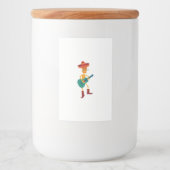 Festive Skeleton Guitar Player Voedselcontainer Etiket (Voorkant)