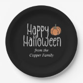 Festive Skull Halloween gepersonaliseerd Papieren Bordje (Voorkant)