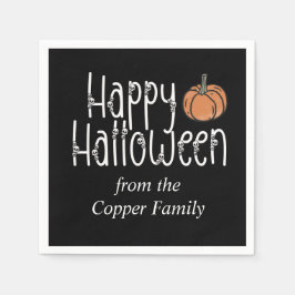 Festive Skull Halloween gepersonaliseerd Servet