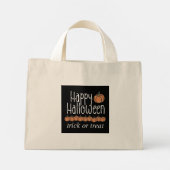 Festive Skull Halloween trick or treat Mini Tote Bag (Achterkant)